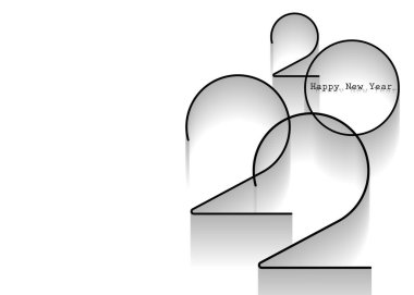 2022 yılbaşı logosu tasarımı. Tatil tebrik kartı. Vektör çizimi. Tebrik kartı, davetiye, takvim, parti ve siyah bayram etiketi için beyaz arkaplanda izole tatil tasarımı 