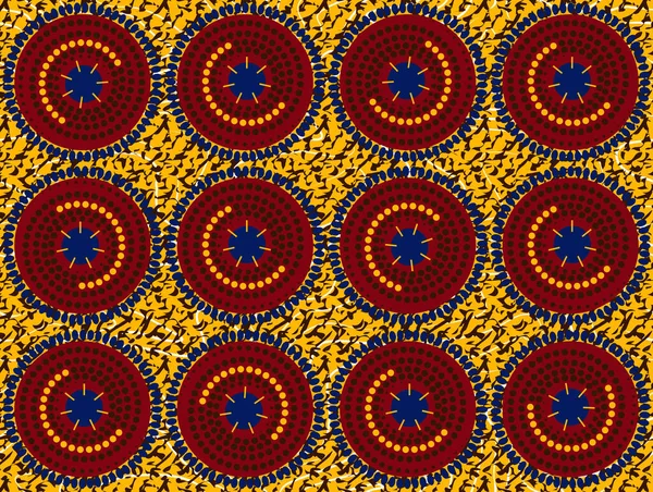 African Wax Print Stoff Ethnische Handgefertigte Ornamente Für Ihr Design — Stockvektor