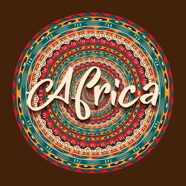 Afrika Desenli Logo Mandala Element Vektör Şablonu Afrika Etnik Logo — Stok Vektör