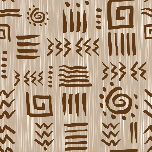 Tissu African Wax Print Sans Couture Ornement Ethnique Fait Main — Image vectorielle