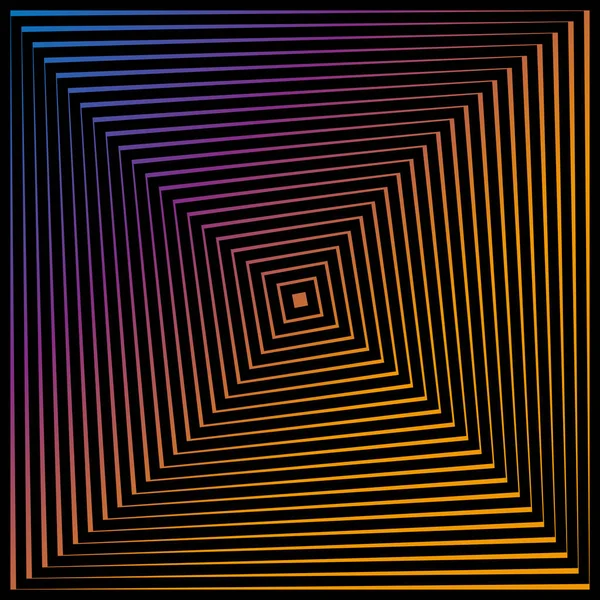 Art Squares Colorful Gradient Visual Distortion Effect Making Optical Illusion — 스톡 벡터