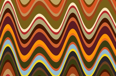 Dalgalı Afrika Çizgili Renkleri, desenli tekstil arka planı, Dalga Yazdırma kumaşı, Etnik el yapımı süs, kabile şeritleri motifleri. Vektör Afro desen, Pareo sarma elbise, klasik halı batik bayrak şablonu