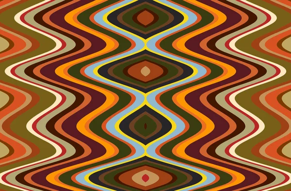 Wavy African Striped Colors Muster Textilen Hintergrund Wave Print Stoff — Stockvektor
