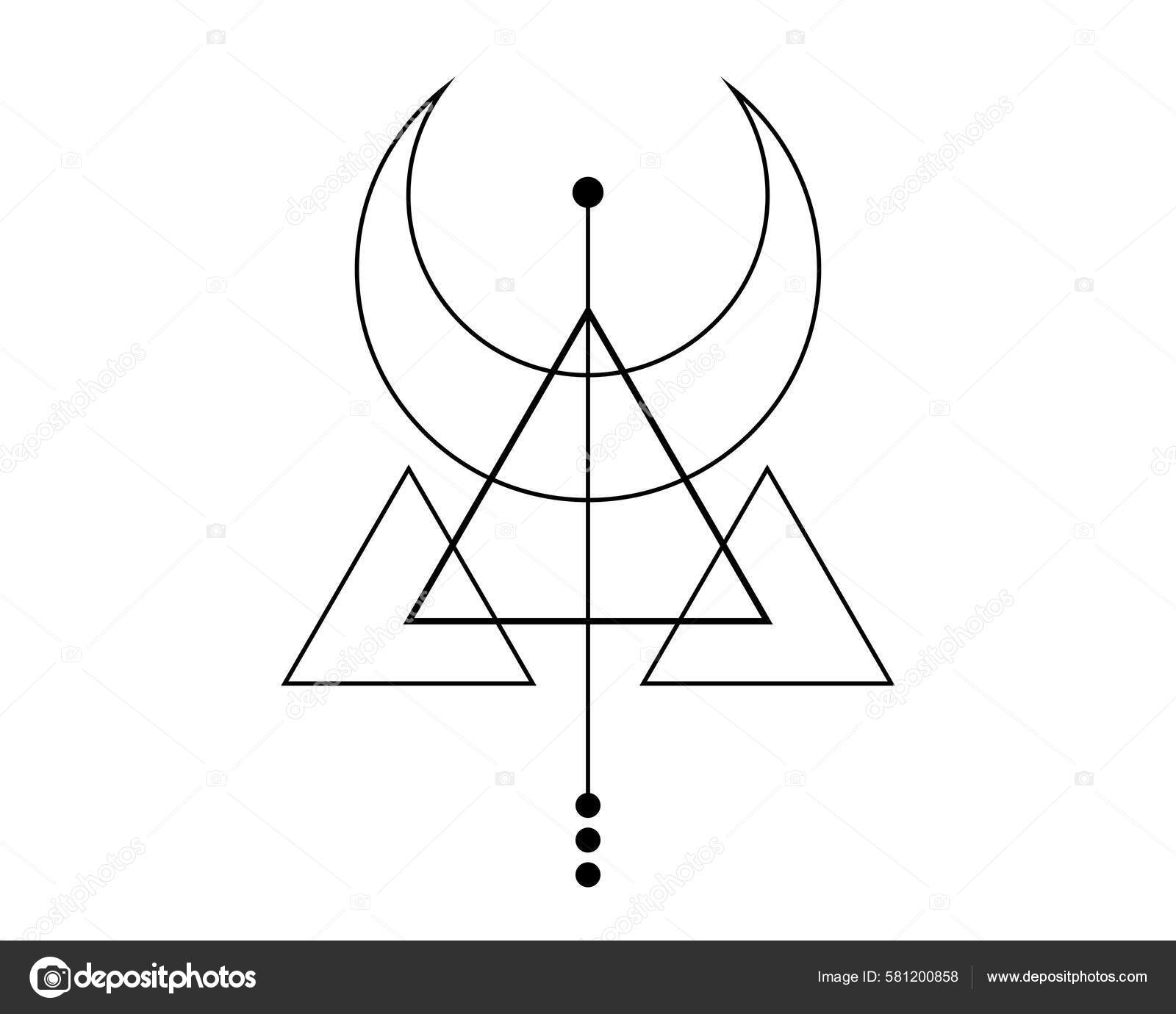 Luna Media Luna Mágica Símbolo Deidad Vikinga Geometría Sagrada Celta  Vector de stock #581200858 de ©robin_ph, image size:1600x1380