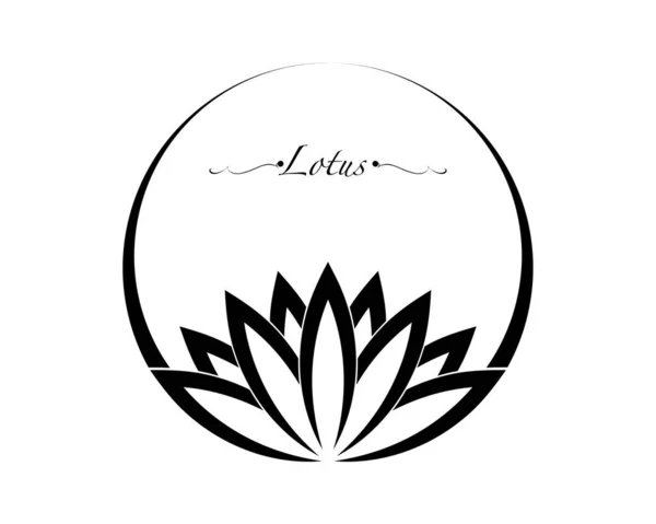 Lotus Logo Seerose Blume Des Lebens Heilige Geometrie Symbol Für — Stockvektor