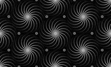 Kusursuz dairesel yarım tonlu spiral arka plan. Radyal hız çizgileri daire şeklinde. Havai fişek patlaması arka planda. Vektör çizimi. Yıldız patlaması sembolü. Dairesel Güneş tasarım ögesi