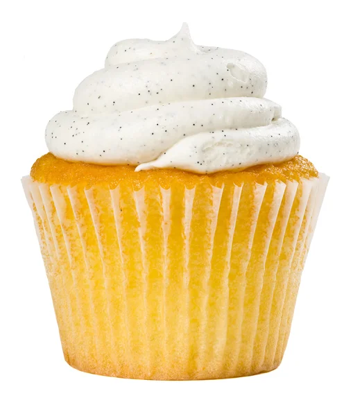 Vanille boon cupcake geïsoleerd — Stockfoto