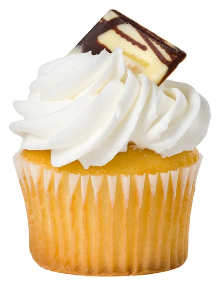 Vanilla Cupcake Isolated — Zdjęcie stockowe