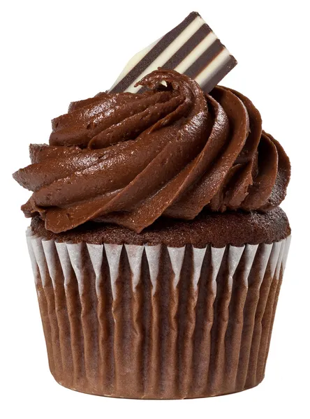 Choklad cupcake isolerade Royaltyfria Stockfoton