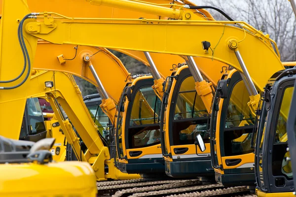 Grävmaskiner Stockfoto