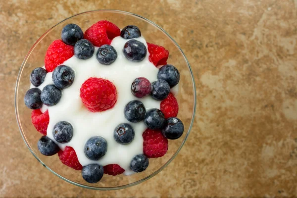Fresh Fruit Yogurt — Stock Photo, Image
