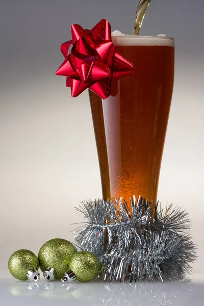 Cerveza Navidad — Foto de Stock