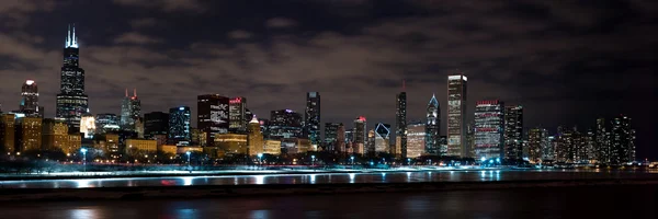 Chicago Illinois silueti - Stok İmaj