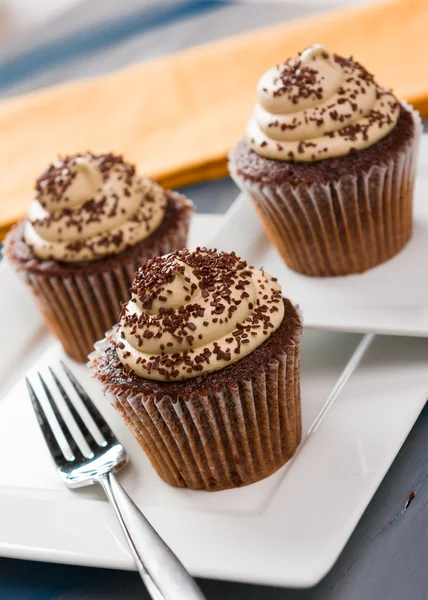 Mocka cupcakes — Stockfoto