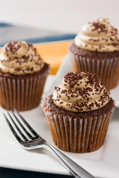 Mocka cupcakes — Stockfoto