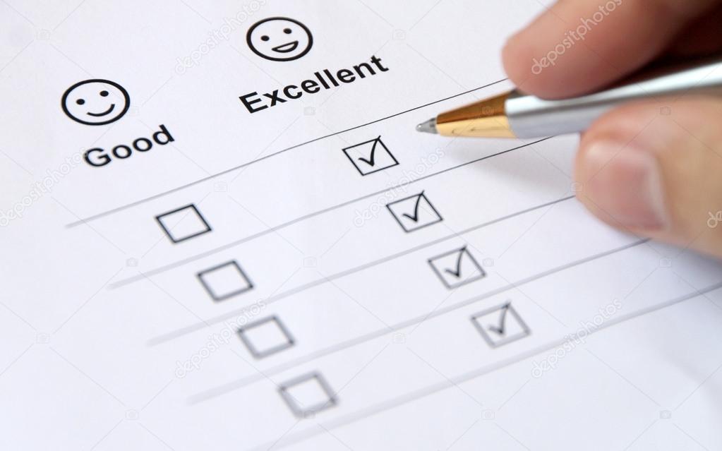 Excellent Service Survey Completion Form for different uses