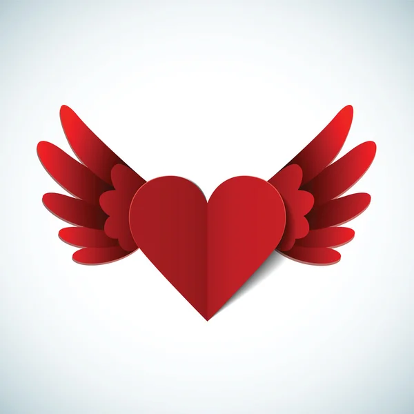 Векторная открытка на день Святого Валентина с сердцем — стоковый вектор