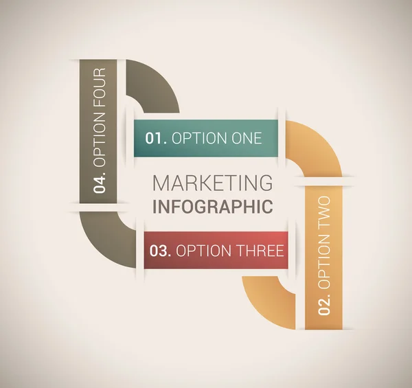 Moderne blød farve Design skabelon / infografik – Stock-vektor