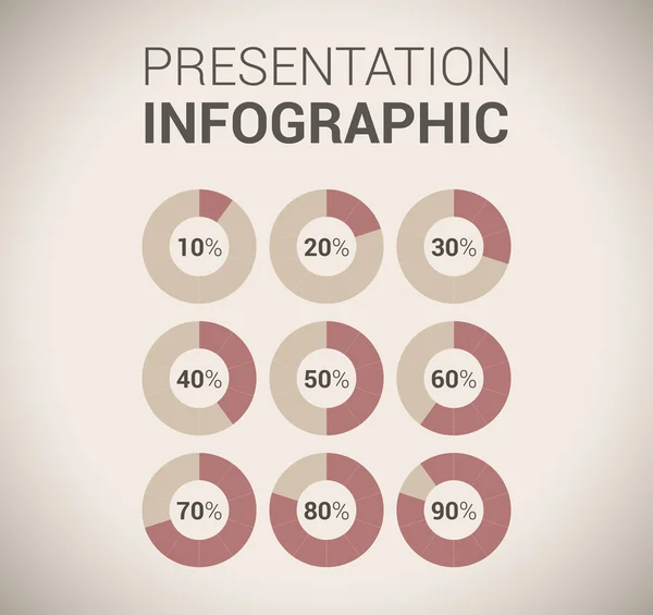 Moderno modello di design a colori tenui / infografica — Vettoriale Stock