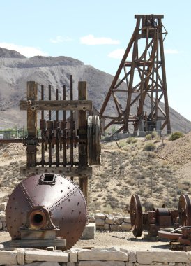 Vintage altın gümüş madencilik ekipmanları
