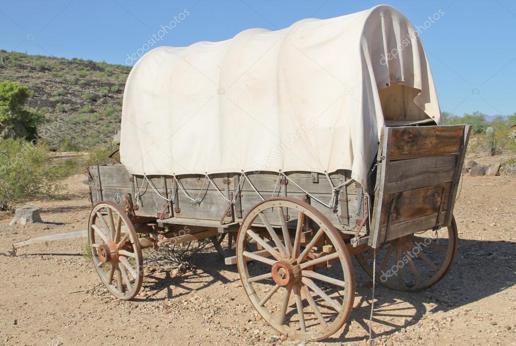 Old West covered wagon — Stock Photo © davetroesh 43062151