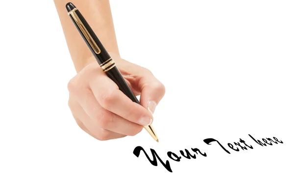 Lidská ruka psaní — Stock fotografie