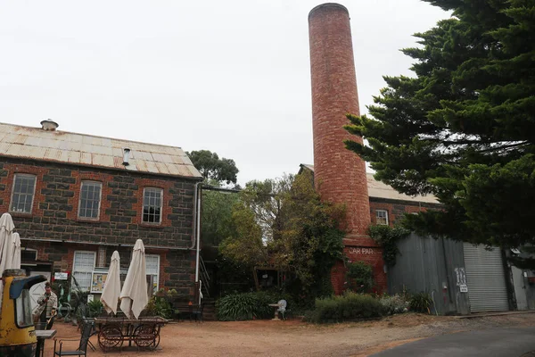 Fyansford Victoria March 2021 Chimney Stack Buildings Former Barwon Paper — Stock Photo, Image