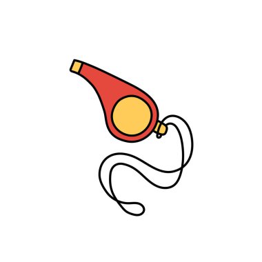 Islık çal. Spor malzemeleri skeci. El çizimi ikon. Vektör freehand fitness çizimi