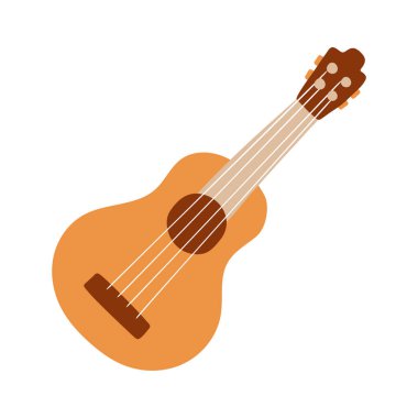 Gitar gitarı. Müzikal enstrüman çizimi. Çizgi film renk vektörü çizimi