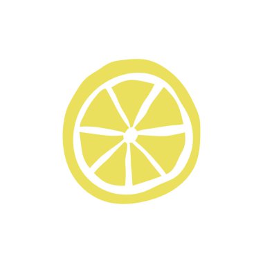 Limon dilimi. Meyve keser. Şekil renkli karton ya da kağıt. Komik çocuksu uygulama..