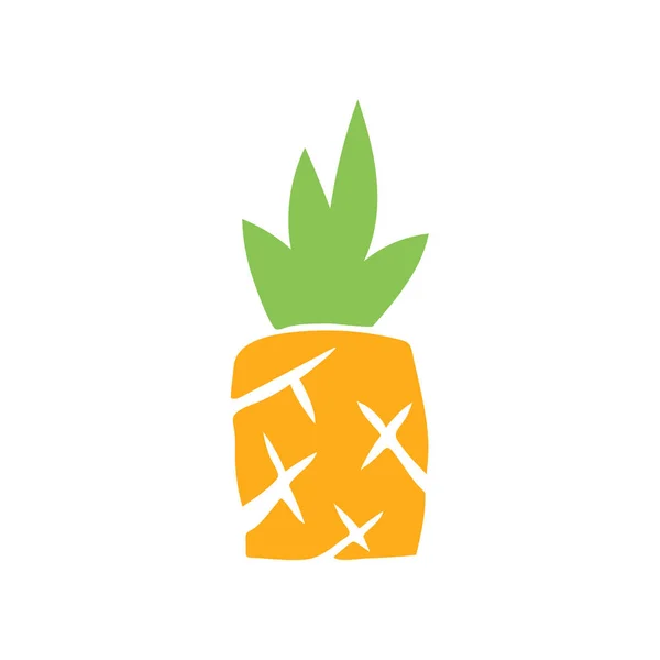 Ananas Ovoce Obrazec Barevný Karton Nebo Papír Legrační Dětinská Aplikace — Stockový vektor