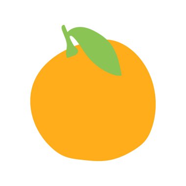 Turuncu. Meyve keser. Şekil renkli karton ya da kağıt. Komik çocuksu uygulama..