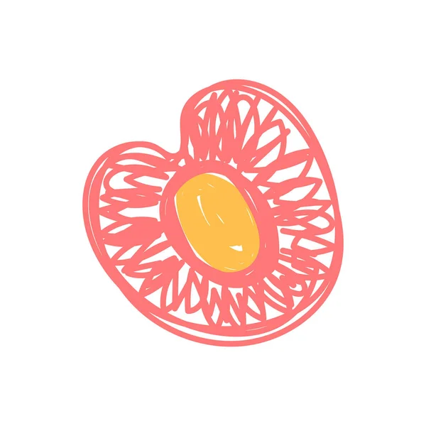 Fruta de cereza. Ilustración vectorial dibujada a mano. Pluma o marcador garabato boceto — Archivo Imágenes Vectoriales