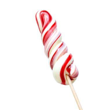 Spiral şekerler. Çubukta lolipop. Tatil için tatlı bir hediye.