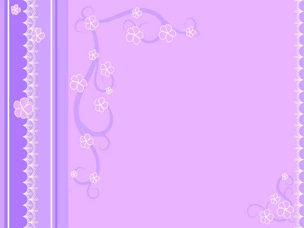 Rosa Hintergrund mit Blumen — Stockvektor