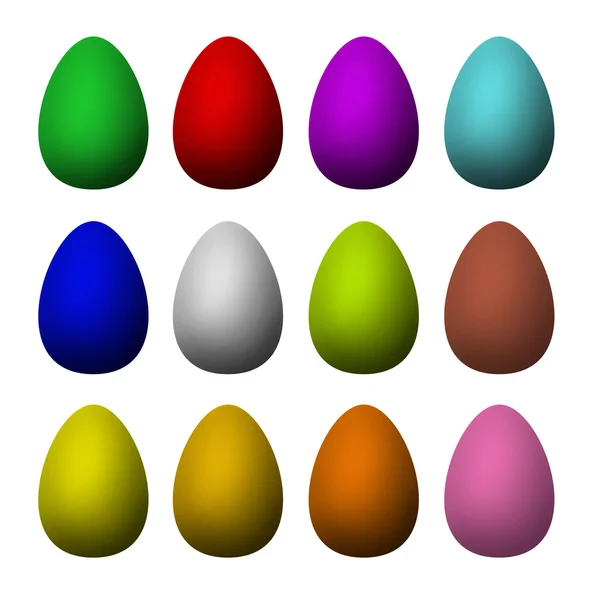 Tek renkli Paskalya yumurtaları — Stok fotoğraf