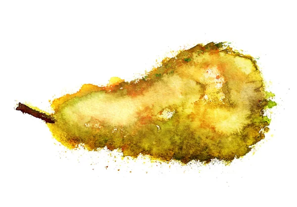 Grunge akvarell päron — Stockfoto