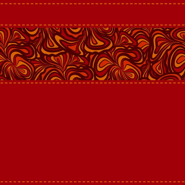 抽象的なデザインのストライプと赤い模様 — ストックベクタ
