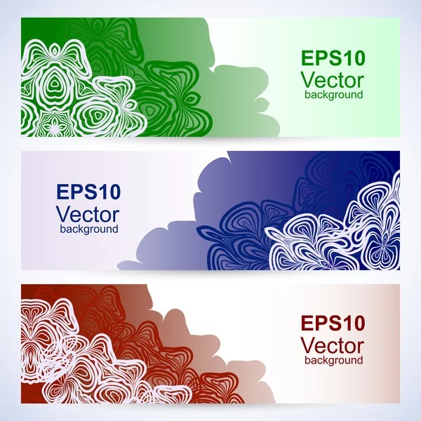 Set de banners con encaje — Vector de stock