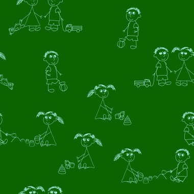 kızlar ve erkekler yeşil ile sorunsuz