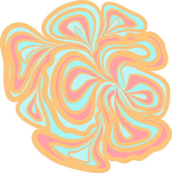抽象的なオレンジ シアンの花 — ストックベクタ