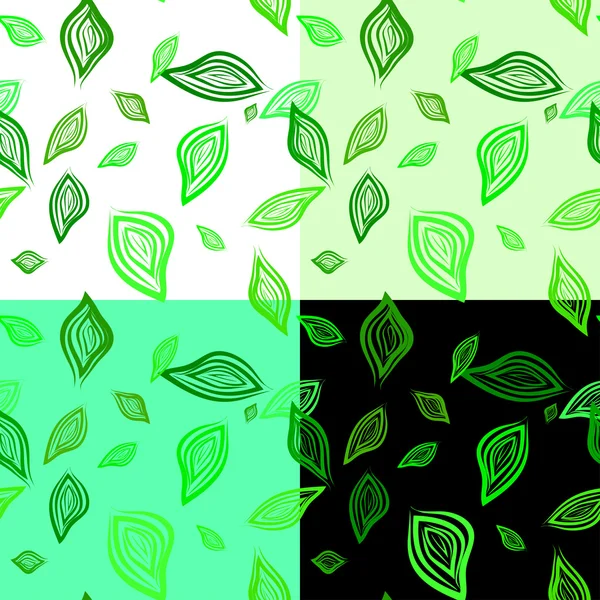 Motifs sans couture avec des feuilles — Image vectorielle