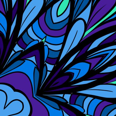 mavi-mor soyut desen