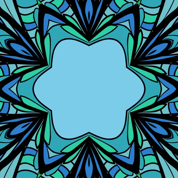 Marco azul-verde abstracto — Vector de stock