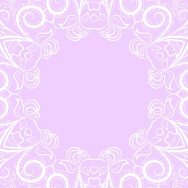 Pembe Beyaz yuvarlak çerçeve