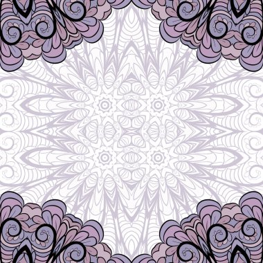 Menekşe köşeleri ile desen