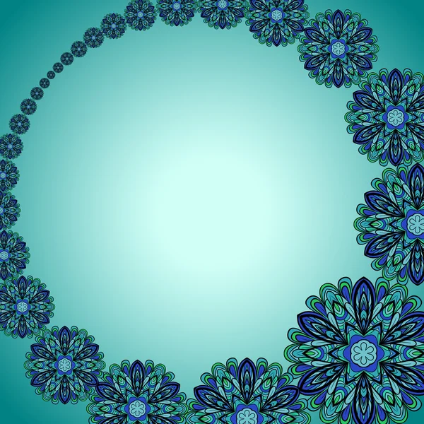 蓝绿色圆形图案 — 图库矢量图片