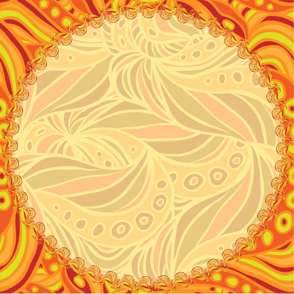 Orange round frame — Stock Vector