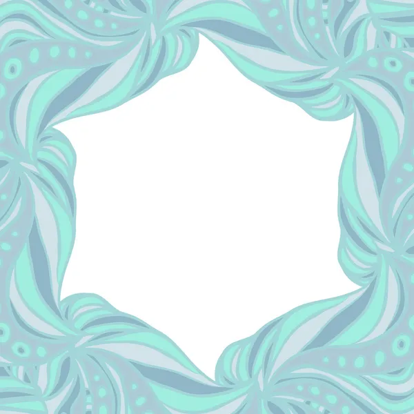 Cadre hexagonal bleu clair — Image vectorielle