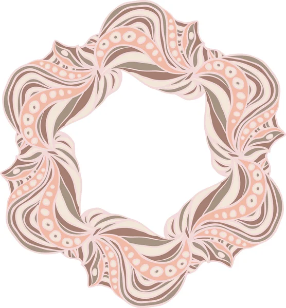 Hexagonal pink frame — Stock Vector